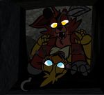  2015 animatronic avian avj_(artist) bird canine chicken five_nights_at_freddy&#039;s five_nights_at_freddy&#039;s_2 fox foxy_(fnaf) hook machine mammal robot toy_chica_(fnaf) video_games 