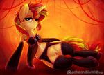  2016 bra clothed clothed_feral clothing cum cum_on_face digital_media_(artwork) dimwitdog equestria_girls equine female feral hair horn legwear lingerie long_hair mammal multicolored_hair my_little_pony one_eye_closed patreon pussy solo stockings sunset_shimmer_(eg) translucent transparent_clothing two_tone_hair underwear unicorn 