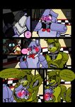  2015 animatronic avj_(artist) bear bonnie_(fnaf) comic five_nights_at_freddy&#039;s five_nights_at_freddy&#039;s_3 freddy_(fnaf) glowing glowing_eyes lagomorph machine mammal rabbit robot springtrap_(fnaf) video_games 