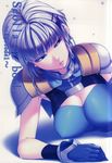  absurdres blue_eyes braid breasts chisato_kirin cleavage cover cover_page gloves hair_ornament hairclip highres large_breasts lips seolla_schweizer short_hair silver_hair solo super_robot_wars super_robot_wars_original_generation 