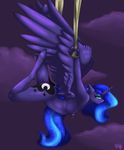  acrobatics anthro breasts constellation ear_piercing equine female friendship_is_magic gymnastics horn horse mammal my_little_pony nipple_piercing nipples piercing poisindoodles pony princess_luna_(mlp) small_breasts winged_unicorn wings 