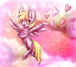 &lt;3 2015 9de-light6 abstract_background amber_eyes blonde_hair cutie_mark derpy_hooves_(mlp) equine feathered_wings feathers female feral flying for friendship_is_magic fur glowing grey_feathers grey_fur hair horse looking_at_viewer mammal my_little_pony pegasus smile solo star wings 