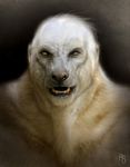  aaron_sims anthro bear brown_nose detailed fangs front_view headshot_portrait looking_at_viewer male mammal no_pupils nude official_art open_mouth portrait realistic the_mummy_3 white_eyes yellow_teeth yeti 