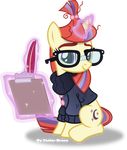  2016 clipboard clothing cutie_mark equine eyewear feathers female friendship_is_magic glasses hi_res horn loose_feather mammal moondancer_(mlp) my_little_pony quill solo sweater unicorn vector vector-brony 