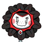  blush brooch eyelashes fangs female flora_fauna flower freckles grey_eyes looking_at_viewer notepaddy plant plants_vs_zombies smile solo sunflower vampire 