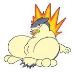  2016 feral fire fur mammal nintendo nude pok&eacute;mon pussy slightly_chubby smile solo thick_thighs trout_(artist) typhlosion video_games 
