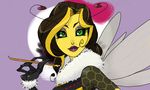  antennae arthropod bee black_sclera fan_character female green_eyes insect looking_at_viewer monster_high solo thelivingmachine02 