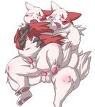  2016 alpha_channel anal anal_penetration animated anthro balls blush censored chair_position claws cum duo erection from_behind_position fur hindpaw loop male male/male nintendo nude open_mouth paws penetration penis pok&eacute;mon ponchi sex slightly_chubby spread_legs spreading teeth video_games zangoose 