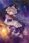  blonde_hair boots bow hat hat_bow kirisame_marisa milky_way mini-hakkero perfect_cherry_blossom scarf shiroma_(mamiko) solo star_(sky) touhou witch_hat yellow_eyes 