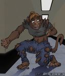  anthro ape baboon feet fur hair invalid_tag male mammal monkey nude prehensile_feet primate solo transformation 