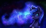  2015 9de-light6 animated blue_eyes blue_fur blue_hair crown equine equum_amici female feral friendship_is_magic fur glowing hair hi_res horn jewelry looking_at_viewer mammal my_little_pony necklace portrait princess_luna_(mlp) sky solo star winged_unicorn wings 