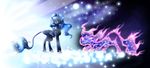  2015 abstract_background absurd_res amous-anona blue_eyes blue_feathers blue_fur blue_hair duo equine feathered_wings feathers female feral friendship_is_magic fur glowing hair hi_res horn mammal my_little_pony princess_luna_(mlp) tantabus winged_unicorn wings 