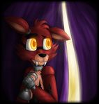 2015 animatronic canine five_nights_at_freddy&#039;s fox foxy_(fnaf) glowing glowing_eyes machine male mammal robot toasterdraws_(artist) video_games 