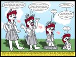  age_regression canine clothing comic diaper dog english_text hair husky kammypup kammypup_(artist) mammal red_hair school_uniform speech_bubble text uniform 