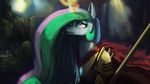  2015 abstract_background armor clothing equine feathers female feral friendship_is_magic fur hair hi_res horn jewelry magic mammal multicolored_hair my_little_pony necklace paperdrop princess_celestia_(mlp) purple_eyes royalty solo weapon white_feathers white_fur winged_unicorn wings 