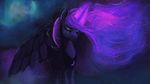  2015 animated blue_feathers blue_fur blue_hair cloud crying equine equum_amici eyes_closed feathered_wings feathers female feral friendship_is_magic fur glowing hair horn jewelry mammal moon my_little_pony necklace paperdrop princess_luna_(mlp) sky solo spread_wings star tears winged_unicorn wings 