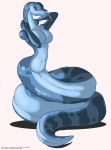  anthro blue_body breasts coiling curves digital_media_(artwork) female hi_res marie_validus naga non-mammal_breasts nude purple_eyes reptile scalie serpentine snake solo split_form zp92 