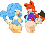  bottomless breasts butt canine duo female fox from_behind_position karin kirbot12 mammal mimi nintendo open_mouth pok&eacute;mon sex simipour smile video_games voluptuous 