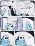  aftertale bone bridge clothed clothing comic dialogue english_text grin hair human loverofpiggies male mammal one_eye_closed papyrus_(undertale) protagonist_(undertale) sans_(undertale) skeleton smile teeth text undead undertale video_games wink 