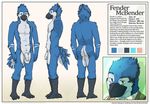  anthro artdecade avian balls bird blue_jay butt corvid fender_mcbender flaccid humanoid_penis male model_sheet penis solo uncut 