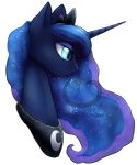  2015 alpha_channel blue_eyes blue_fur blue_hair breezy-aria crown equine female feral friendship_is_magic fur hair horn jewelry mammal my_little_pony necklace portrait princess_luna_(mlp) simple_background solo transparent_background winged_unicorn wings 