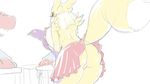  big_breasts bluedrg19 blush breasts butt canine digimon female fox guilmon impmon male mammal renamon scalie thick_thighs 