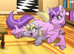  2016 dinky_hooves_(mlp) duo equine female feral friendship_is_magic horn inuhoshi-to-darkpen mammal my_little_pony unicorn unknown_character 