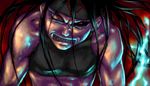  angry black_hair electricity envy_(fma) fangs fullmetal_alchemist headband long_hair male_focus red_eyes sakio-k solo 