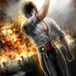  bad_id bad_pixiv_id black_eyes black_hair explosion gloves jewelry male_focus miguel_caballero_rojo necklace shijima_(tanfn) solo tekken 