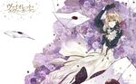  blonde_hair blue_eyes envelope flower gloves hair_ribbon highres official_art ribbon rose solo takase_akiko violet_evergarden violet_evergarden_(character) wallpaper 