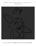  ? anthro bust_portrait clothed clothing cub dark flash flashlight front_view greyscale interactive lagomorph male mammal mizzyam monochrome nsolo pencil_(artwork) portrait rabbit rubbing_chin text text_game thinking topless traditional_media_(artwork) young 
