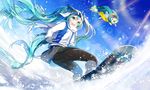  blue_eyes bunny coat goggles goggles_on_head hatsune_miku long_hair open_mouth smile snowboard twintails very_long_hair vocaloid winter_clothes winter_coat yuki_ga_tokeru_mae_ni_(vocaloid) yuki_miku yukine_(vocaloid) yuzuki_kihiro 