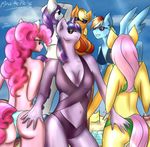  2016 applejack_(mlp) beach beach_party big_ears clothing eyewear female fluffy fluttershy_(mlp) friendship_is_magic hair long_hair main_6 mammal mina-the-pie my_little_pony open_mouth panties pinkie_pie_(mlp) rainbow_dash_(mlp) rarity_(mlp) seaside sun sunglasses swimsuit twilight_sparkle_(mlp) underwear 