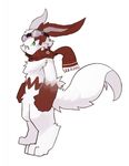  anthro barefoot digitigrade eyewear featureless_crotch goggles goggles_on_forehead male mostly_nude nintendo pok&eacute;mon scarf solo standing video_games whiteleo zangoose 