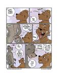  artdecade balls bear canine comic cum cum_in_mouth cum_inside cum_on_face dialogue male male/male mammal penis wolf 