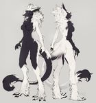  anthro breasts chest_tuft claws featureless_breasts featureless_crotch female hair kiguri nude sergal solo standing tuft white_hair 