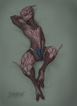  2_toes alien blue_penis feranta inviting looking_at_viewer lying male markings mass_effect masturbation nude on_back penis presenting presenting_penis ramon_nemeris solo toes turian video_games 