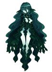  bare_legs blush flow_kelp full_body green green_eyes green_hair green_skin groin hair_between_eyes kenkou_cross long_hair looking_at_viewer monster_girl monster_girl_encyclopedia official_art open_mouth pale_skin parted_lips plant_girl simple_background solo very_long_hair water_drop wavy_hair wet white_background 