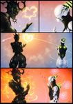  &lt;3 ... alien awrrrq big_butt blush breasts butt comic cute duo ember_(warframe) eyeless female fire nova_(warframe) tenno warframe 