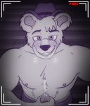  bear chest_tuft cum felinesyndr0me five_nights_at_freddy&#039;s fredbear_(fnaf) machine male mammal nipples penis tuft video_games 