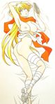  analog_(tw_drowing) breasts dakimakura highres nipples saint_seiya saint_seiya:_the_lost_canvas solo yuzuriha_(saint_seiya) 