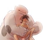  anal anal_penetration baymax big_hero_6 blush disney duo hand_holding hiro_hamada human ijdraws machine male male/male mammal not_furry penetration robot simple_background size_difference slightly_chubby steam white_background young 