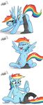  anal anal_penetration anus ass_up butt dildo equine female feral friendship_is_magic mammal my_little_pony one_eye_closed pegasus penetration pussy rainbow_dash_(mlp) sex_toy shrabby simple_background smile solo teeth white_background wings 