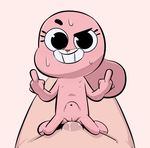  anais_watterson anal anal_penetration cub daughter flat_chested full_frontal fur intest lagomorph looking_at_viewer mammal middle_finger penetration penis pink_fur rabbit sex sibling sister size_difference smile sweat the_amazing_world_of_gumball young 