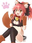  alternate_color animal_ears bell bell_collar black_legwear blush breasts cat_cutout cat_lingerie cleavage cleavage_cutout collar fang fate/extra fate/grand_order fate_(series) fox_ears fox_tail gloves hair_ribbon highres jingle_bell large_breasts long_hair looking_at_viewer meme_attire open_mouth panties paw_gloves paw_shoes paws pink_hair ribbon shoes side-tie_panties sketch solo tail tamamo_(fate)_(all) tamamo_cat_(fate) thighhighs underwear xiaoguitle yellow_eyes 