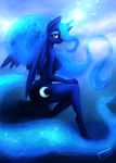  2016 anthro anthrofied areola blue_hair breasts butt cutie_mark equine female friendship_is_magic ginger_snaps hair half-closed_eyes horn long_hair looking_at_viewer mammal my_little_pony nipples nude princess_luna_(mlp) sitting smile solo winged_unicorn wings 