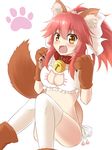  animal_ears bell bell_collar blush breasts cat_cutout cat_lingerie cleavage cleavage_cutout collar fang fate/extra fate/grand_order fate_(series) fox_ears fox_tail gloves hair_ribbon highres jingle_bell large_breasts long_hair looking_at_viewer meme_attire open_mouth panties paw_gloves paw_shoes paws pink_hair ribbon shoes side-tie_panties sketch solo tail tamamo_(fate)_(all) tamamo_cat_(fate) thighhighs underwear white_legwear xiaoguitle yellow_eyes 