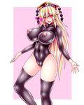  breasts cameltoe harumi_(harumix) impossible_clothes junko_(touhou) large_breasts leotard solo thighhighs touhou 