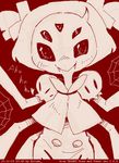  arachnid arthropod blush extra_eyes fangs female heart itimu looking_at_viewer monochrome monster_girl muffet multi_limb multiple_arms multiple_eyes simple_background sketch solo spider spider_girl undertale unknown_artist video_games 