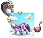  2016 absurd_res alpha_channel discord_(mlp) equine female feral friendship_is_magic hi_res horn male mammal my_little_pony otakuap twilight_sparkle_(mlp) winged_unicorn wings 